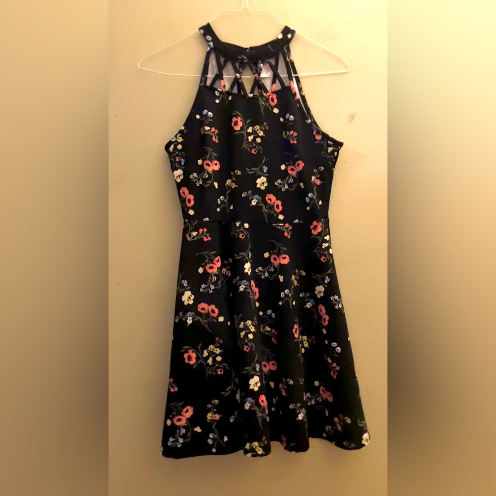 black floral dress